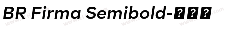 BR Firma Semibold字体转换